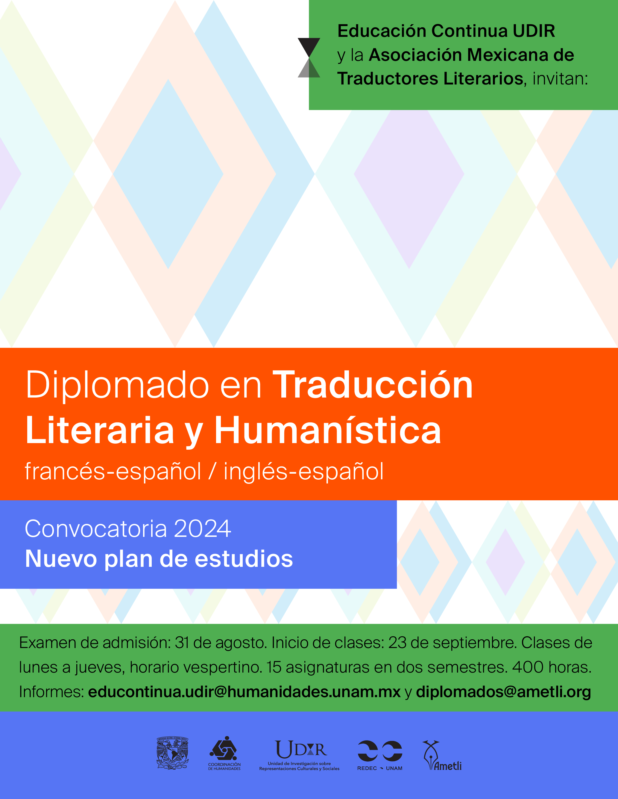 Diplomado en Traducción Literaria y Humanística | Francés - Español  / Inglés - Español | A distancia - sincrónica | UDIR - AMETLI