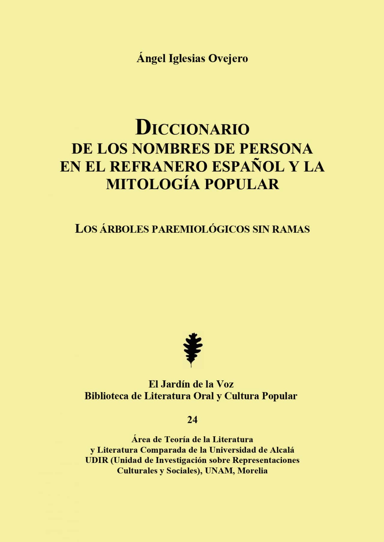 Diccionario de los nombres de persona en el refranero español y la mitología popular